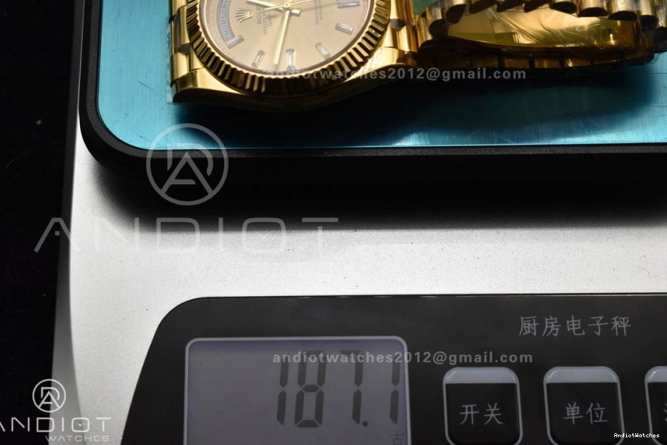 ARF 1:1 228238 YG Gold Bracelet Sustainable Date Best Edition Day Weight) 40 President Dial 654 VR3255 Crystal On (Gain 1001